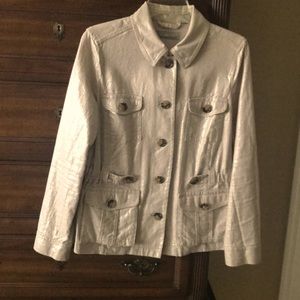 Liz Claiborne gold metallic jacket.